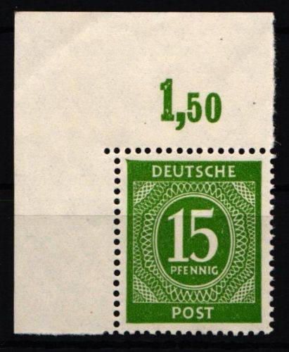 Alliierte Besetzung 922 P OR ndgz postfrisch vom Eckrand #NJ188