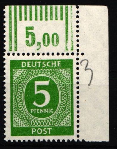 Alliierte Besetzung 915 W OR postfrisch vom Eckrand #NJ353