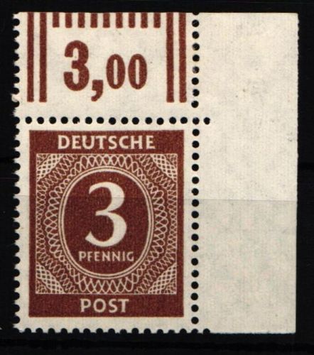 Alliierte Besetzung 913 W OR postfrisch vom Eckrand #NJ357