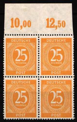 Alliierte Besetzung 927 P OR ndgz postfrisch 4er Block #NJ378