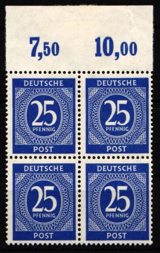 Alliierte Besetzung 926 P OR ndgz postfrisch 4er Block #NJ379