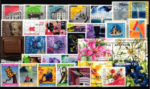 Schweiz Jahrgang 2001 postfrisch ohne 1747 #NA548