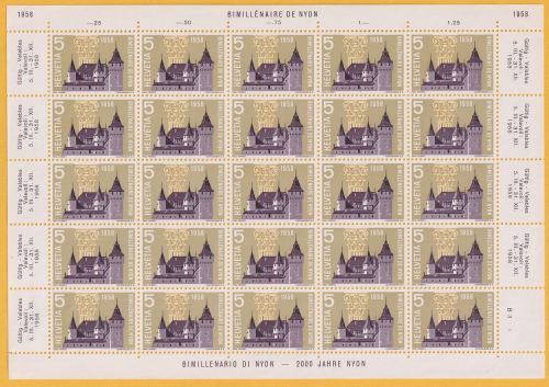 Schweiz 653, 655 postfrisch als Bogen #NJ501