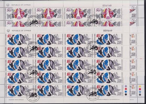 Zypern 750-753 gestempelt mit EST, als Kleinbögen, Cept #NF293