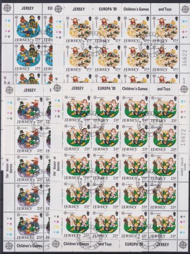 Jersey 476-479 gestempelt mit EST, als Kleinbögen, Cept #NF304