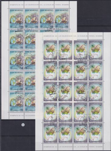 San Marino 1508-1509 gestempelt mit EST, als Kleinbögen, Cept #NF333