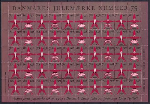 Dänemark 1978 postfrisch Julemarken als Kleinbogen #NE896