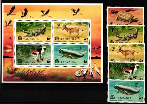 Tansania Block 8 + 82-86 postfrisch Wildtiere #NE949