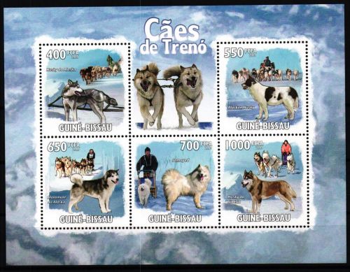 Guinea Bissau 4456-4460 postfrisch Kleinbogen / Hunde #KC645