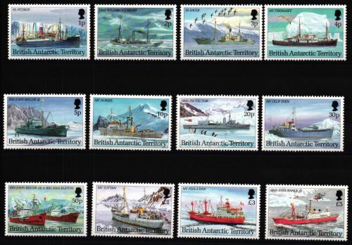 Brit. Antarktis Gebiete 203-214 postfrisch Schiffe #NE760