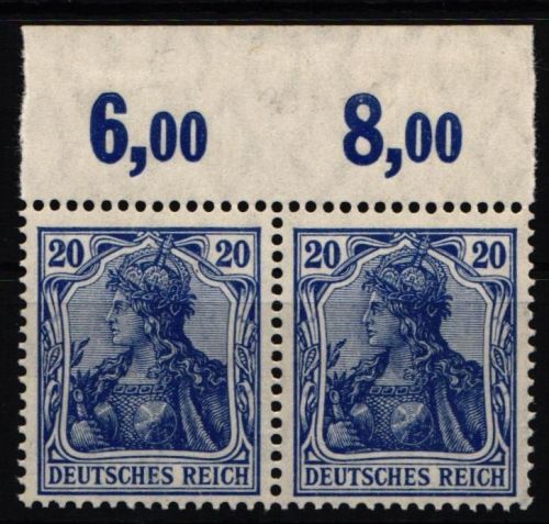 Deutsches Reich 87 II c P OR postfrisch Paar, geprüft Jäschke BPP #NJ831