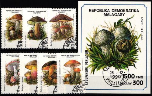 Madagaskar 1288-1294 und Block 154 gestempelt #NK257