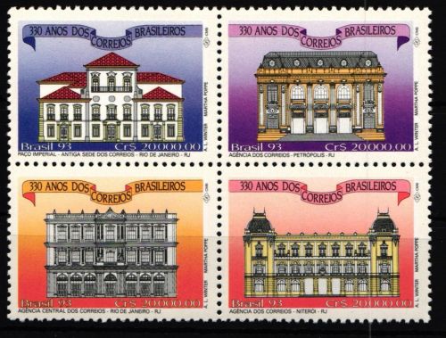Brasilien 2538-2541 postfrisch als Viererblock #NK711