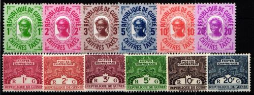 Guinea Portomarken 1-12 postfrisch