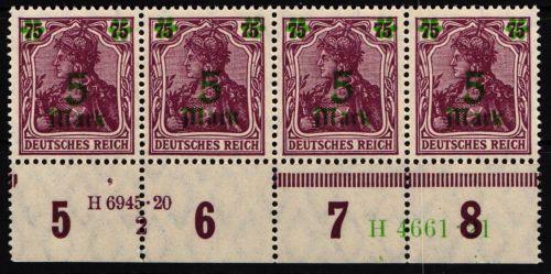 Deutsches Reich 156 I HAN, PL postfrisch H 4661.21, Ur-Han H 6945.20, PL2 #NL010