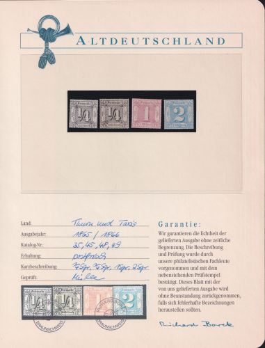 Thurn & Taxis 35, 45, 48 und 49 postfrisch