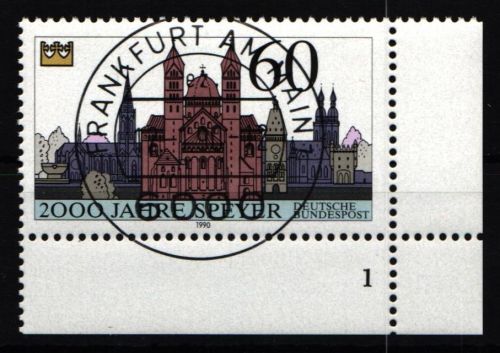BRD Bund 1444 gestempelt mit Formnummer 1 #NO298