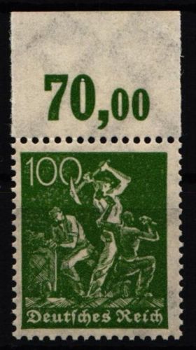 Deutsches Reich 187 b P OR postfrisch geprüft Oechsner BPP #NL202