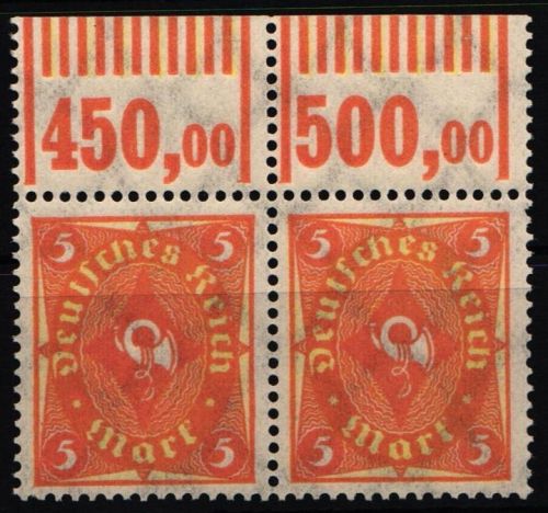 Deutsches Reich 205 W OR postfrisch W OR 0`6`0/1`11`1 #NL299