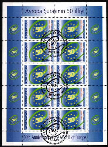 Aserbaidschan 460 postfrisch als Kleinbogen, Europarat #NF685
