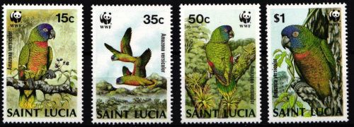 St. Lucia 909-912 postfrisch Vögel #NF558