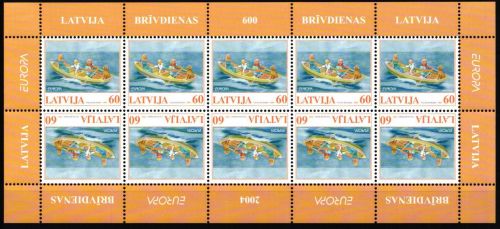 Lettland Markenheftchen mit 613 postfrisch Cept #NF617