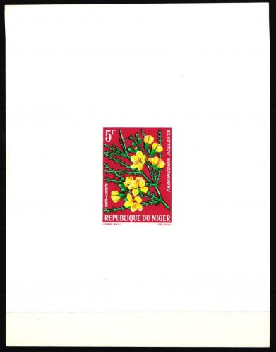 Niger 61 postfrisch als Epreuve de Luxe/ EdL, Blumen #NF418