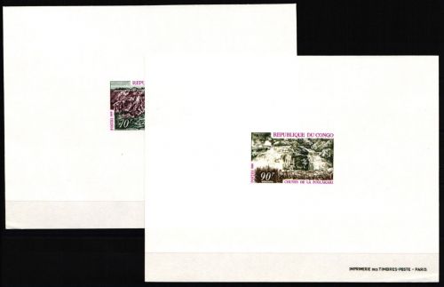 Kongo Brazzaville 210-211 postfrisch als Epreuve de Luxe/ EdL #NF464