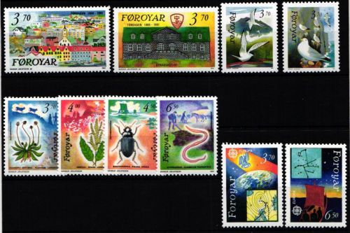 Dänemark Färöer Jahrgang 1991 ohne 219-220 und 223-226 postfrisch #NO037