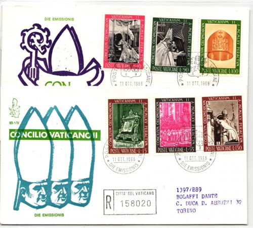 Vatikan FDC 508-513 als Ersttagsbrief #NO743