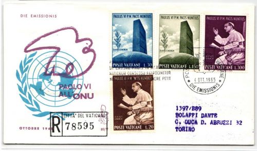 Vatikan FDC 483-486 als Ersttagsbrief #NO749