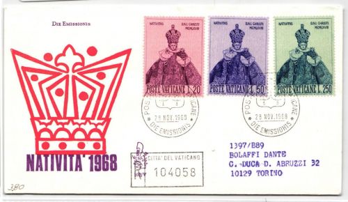 Vatikan FDC 541-543 als Ersttagsbrief #NO756