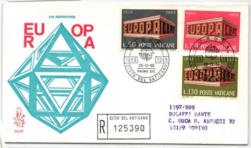 Vatikan FDC 547-549 als Ersttagsbrief Cept #NO758
