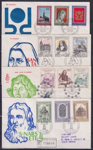 Vatikan FDC Jahrgang 1973 als Ersttagsbrief #NO768