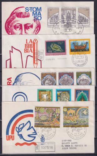 Vatikan FDC Jahrgang 1974 als Ersttagsbrief #NO769