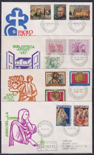 Vatikan FDC Jahrgang 1975 als Ersttagsbrief #NO770