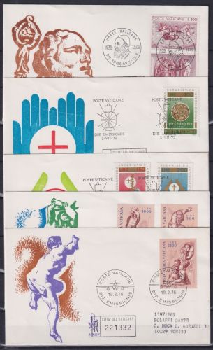 Vatikan FDC Jahrgang 1976 als Ersttagsbrief #NO771