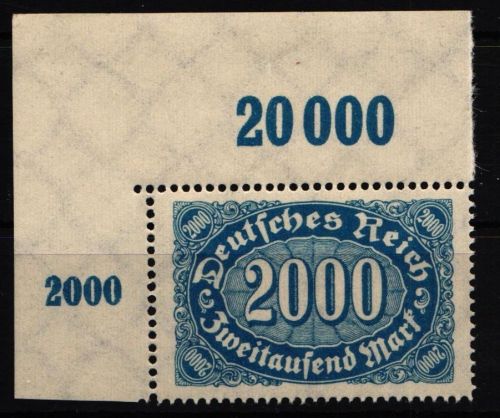 Deutsches Reich 253 P OR postfrisch vom Eckrand #NL650