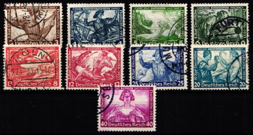 Deutsches Reich 499-507 A gestempelt teilweise leichte Zahnmängel #NJ550