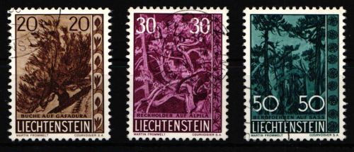 Liechtenstein 399-401 gestempelt Bäume #NM047