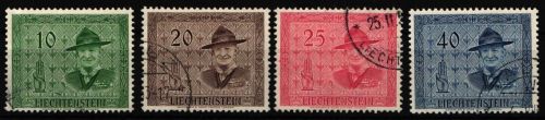 Liechtenstein 315-318 gestempelt Pfadfinder #NM070