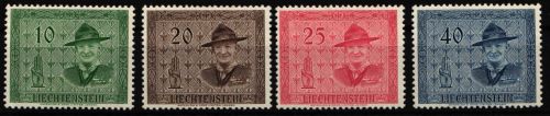 Liechtenstein 315-318 mit Falz Pfadfinder #NM071