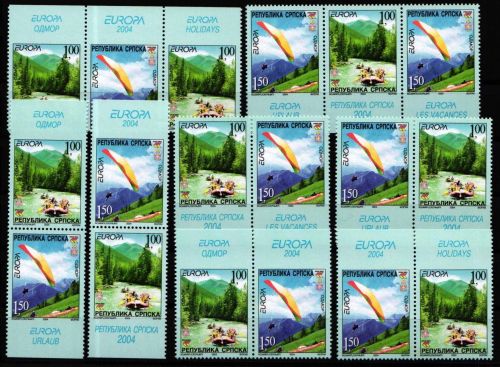 Bosnien Herz. serb. Republik 300-301 D postfrisch alle Zusammendrucke #NM147
