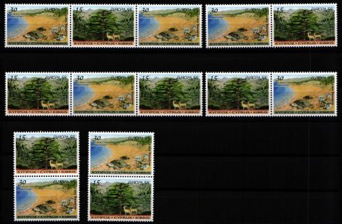 Zypern 927-928 postfrisch alle Zusammendrucke, Cept #NM155