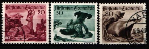 Liechtenstein 285-287 gestempelt