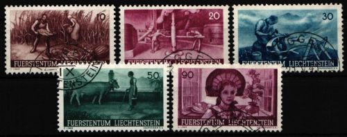 Liechtenstein 192-196 gestempelt