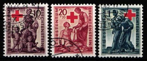 Liechtenstein 244-246 gestempelt