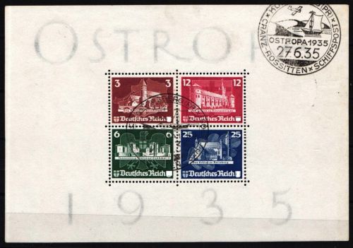 Deutsches Reich Block 3 gestempelt Sonderstempel Rossitten #NR015