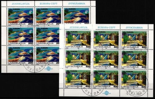 Jugoslawien 2219-2220 gestempelt mit EST, als Kleinbögen, Cept 1987 #NM452