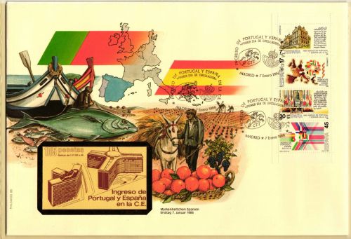 Spanien 2709-2712 gestempelt Ersttag vom Markenheftchen #NP799